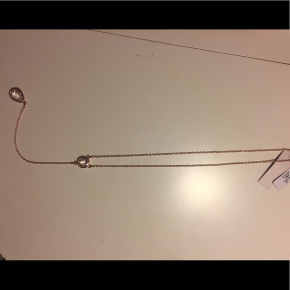 Rose Gold cubic zirconia necklace - Picture 2 of 2